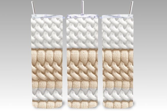 3D Fall Knit Sweater Tumbler Wrap