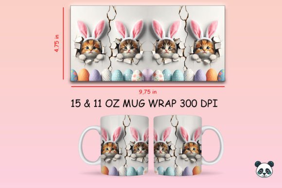 Bringing Easter Joy to Life with the Easter Cute Kitten 3D Mug Wrap