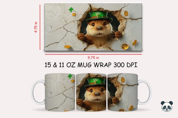 Celebrating St. Patrick's Day with Adorable 3D Otter Mug Wraps