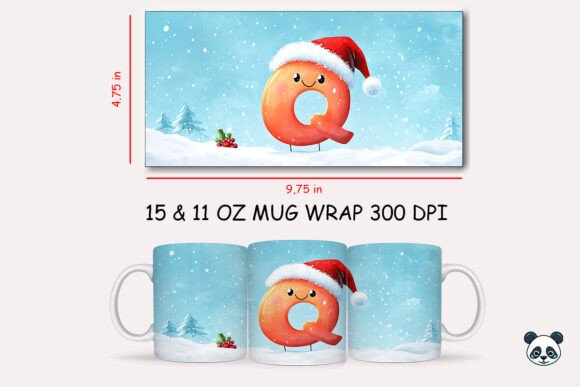 Christmas Baby Letter D Mug Wrap 23 Guide