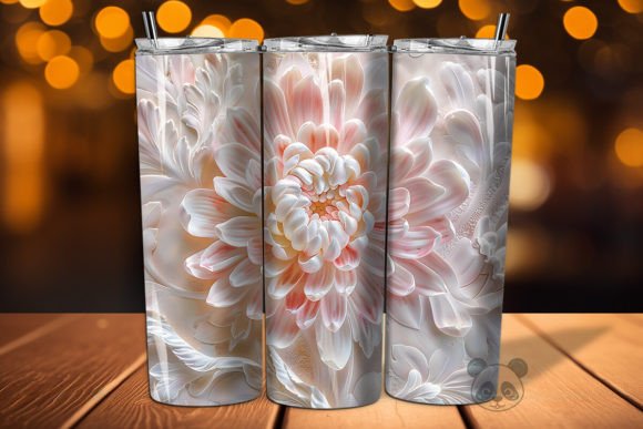 Chrysanthemum 3D Tumbler Wrap Design