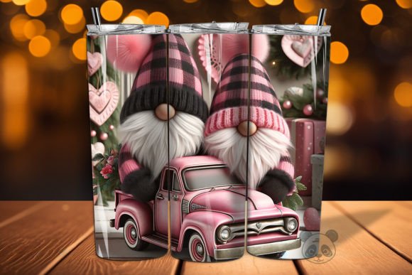 Couple Gnomes 3D Tumbler Wrap Design