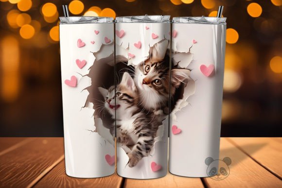 Creating Custom Drinkware with the Mom Baby Kittens 3D Tumbler Wrap
