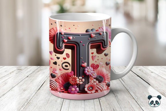 Creating Personalized Gifts with the Letter T 3D Valentine Mug Wrap