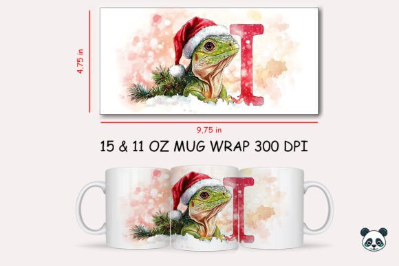 Creating Personalized Holiday Gifts with the Christmas Baby Letter I with Iguana Mug Wrap