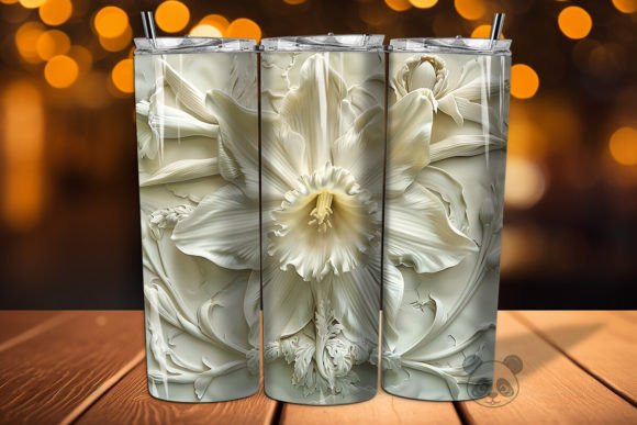 Daffodil 3D Tumbler Wrap Design