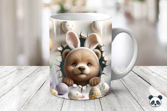 Easter Baby Bear 3D Mug Wrap Design