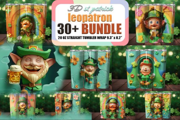 Elevate Your St. Patrick’s Day Merch with 3D Leprechaun Tumbler Wraps