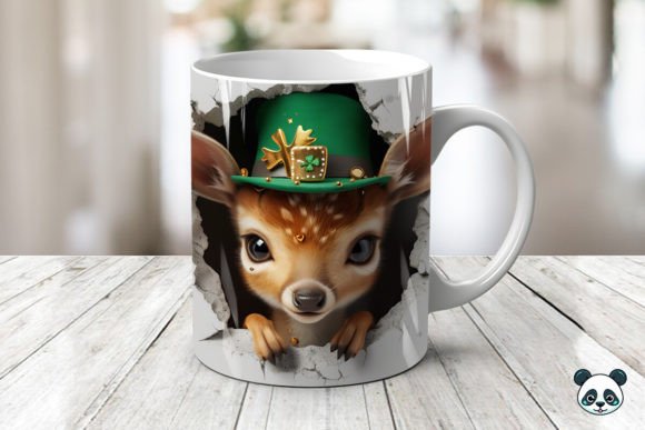 Elevate Your Sublimation Projects with the St Patrick Fawns 3D Mug Wrap