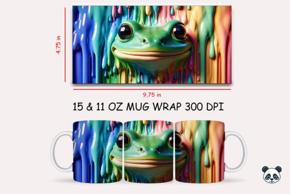 Elevating Sublimation Projects with Frog Colorful 3D Mug Wrap Designs