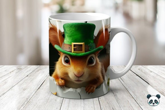 Elevating Sublimation Projects with St Patrick Squirrels 3D Mug Wrap Designs