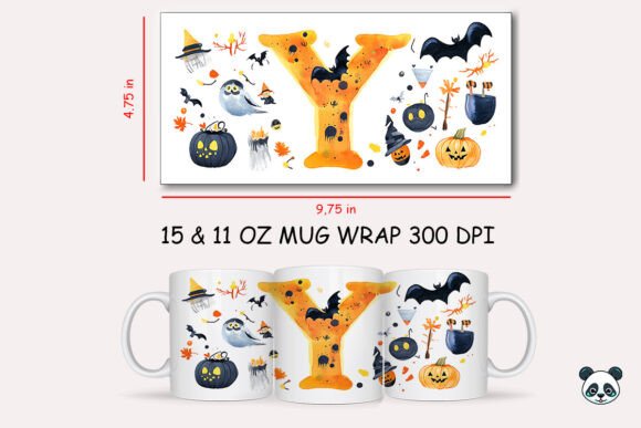 Evaluating the Halloween Letter Y Mug Wrap Sublimation 2 Design