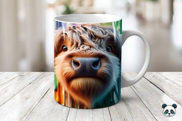 Evaluating the Highland Cow Colorful 3D Mug Wrap for Sublimation Projects