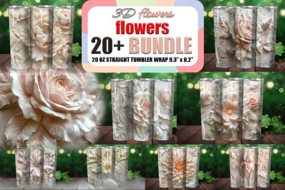 Flowers 3D Tumbler Wrap Bundle Guide