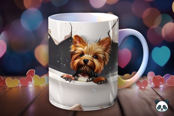 Integrating the Yorkshire Terrier Bathing 3D Mug Wrap into Your Sublimation Workflow