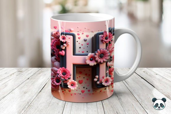 Letter H 3D Valentine Mug Wrap: A Guide to Sublimation Design and Application