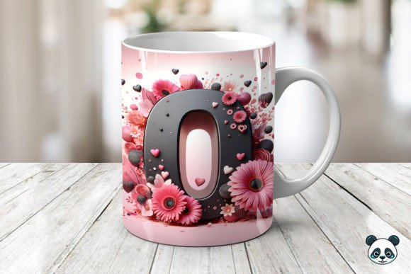 Letter O 3D Valentine Mug Wrap Guide