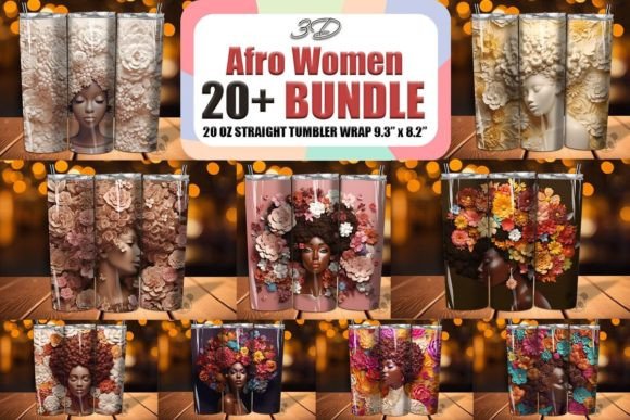 Mastering the Afro Women 3D Tumbler Wrap Bundle for Professional Sublimation Results