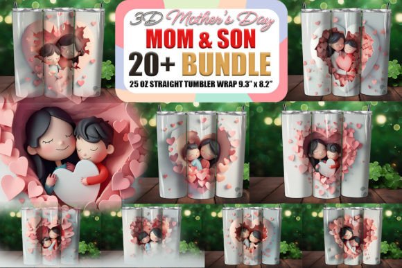Mother Son 3D Tumbler Wrap Bundle
