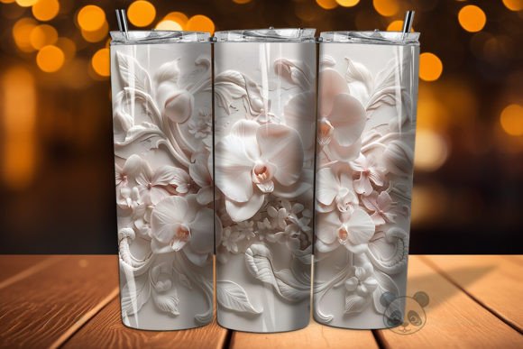 Orchid 3D Tumbler Wrap: Elevating Sublimation Designs with Depth and Detail