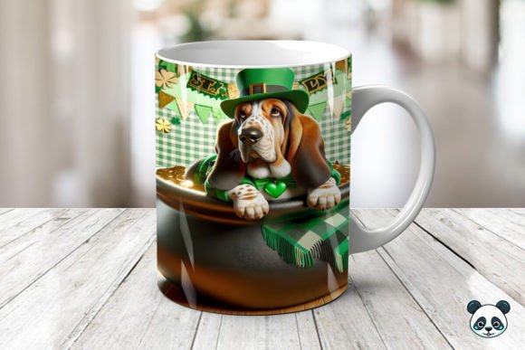 St Patrick Basset Hound 3D Mug Wrap