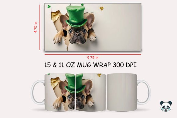 St Patrick Bulldog 3D Mug Wrap 4 Design Guide